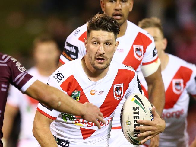 WOLLONGONG, AUSTRALIA - JUNE 16:  Gareth Widdop of the Dragons in action during the round 15 NRL match between the St George Illawarra Dragons and the Manly Sea Eagles at WIN Stadium on June 16, 2018 in Wollongong, Australia.  (Photo by Mark Nolan/Getty Images)