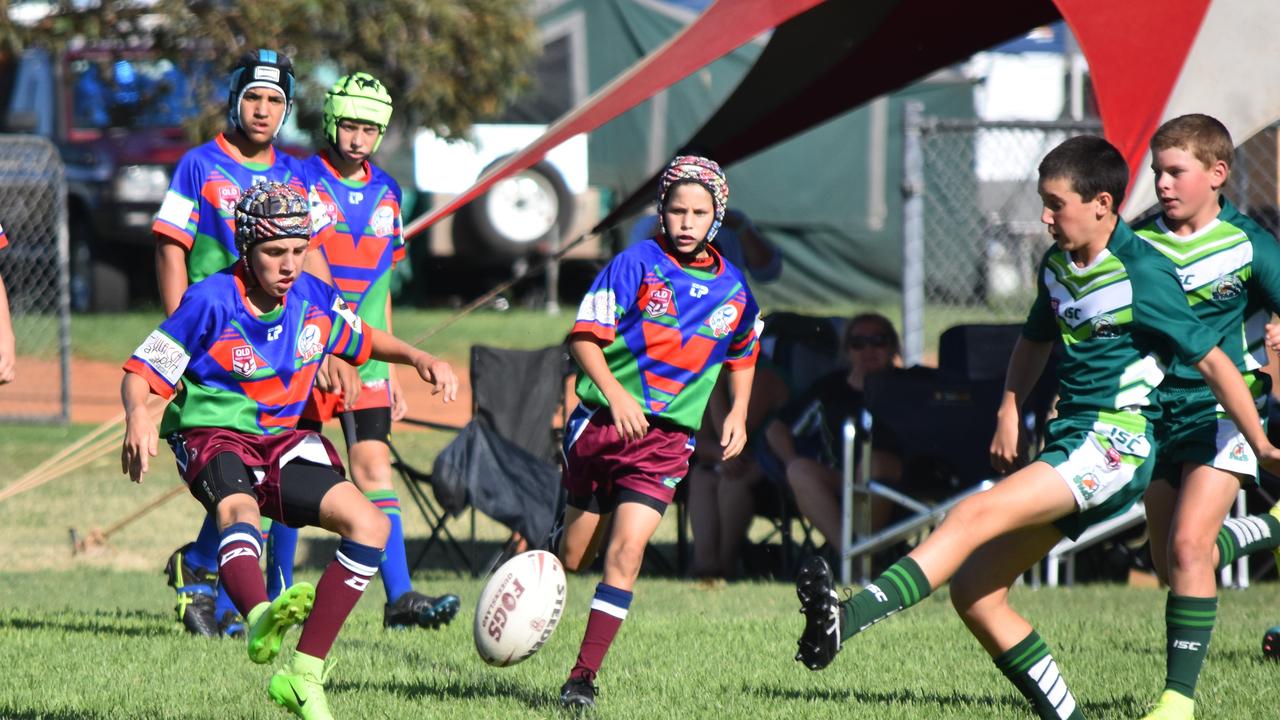 Benderoo/Roma Saints v Lowood Stags U14. Adrian Vowles Cup 2020.