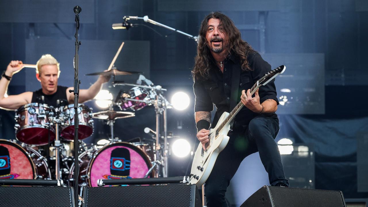Dave Grohl of The Foo Fighters perform on stage at London Stadium on June 20, 2024. Photo by Kevin Mazur/Getty Images for Foo Fighters.