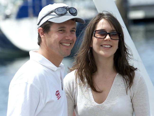 Crown Prince Frederik and Crown Princess Mary at The Royal Yacht Club of Tasmania. Picture: Raoul Kochanowski