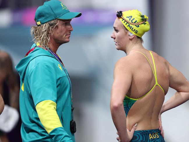 Coach Dean Boxall and Ariarne Titmus are hoping to execute their big Paris plans. Picture: Michael Klein