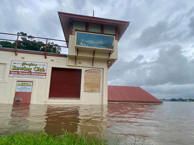 Grafton’s rowing club impacted by flood waters in 2022.