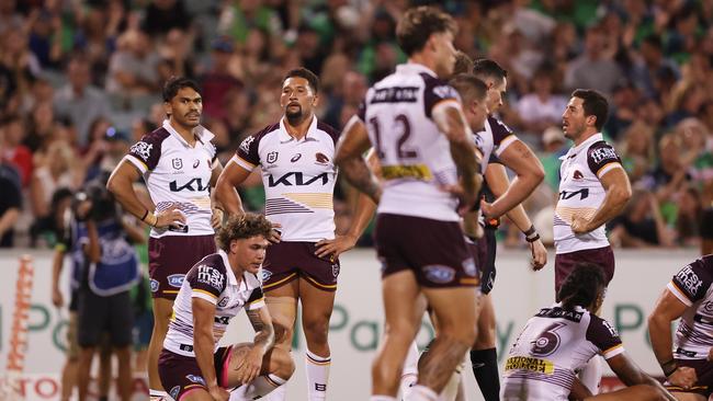 Reece Walsh had a stinker against Canberra on Saturday. (Photo by Mark Metcalfe/Getty Images)