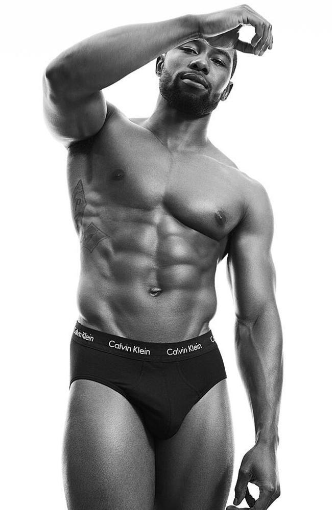 Travente Rhodes in a Calvin Klein underwear campaign. Picture: Calvin Klein