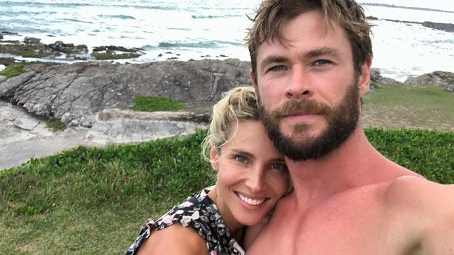 Pataky with husband Chris Hemsworth in Australia.