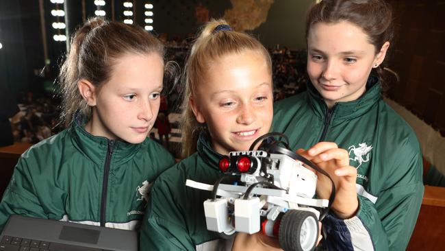 A taste of what’s to come: Students aged 5 to 18 gathered at the University of Melbourne last August to compete in the RoboCup Junior State Finals. Picture: David Crosling