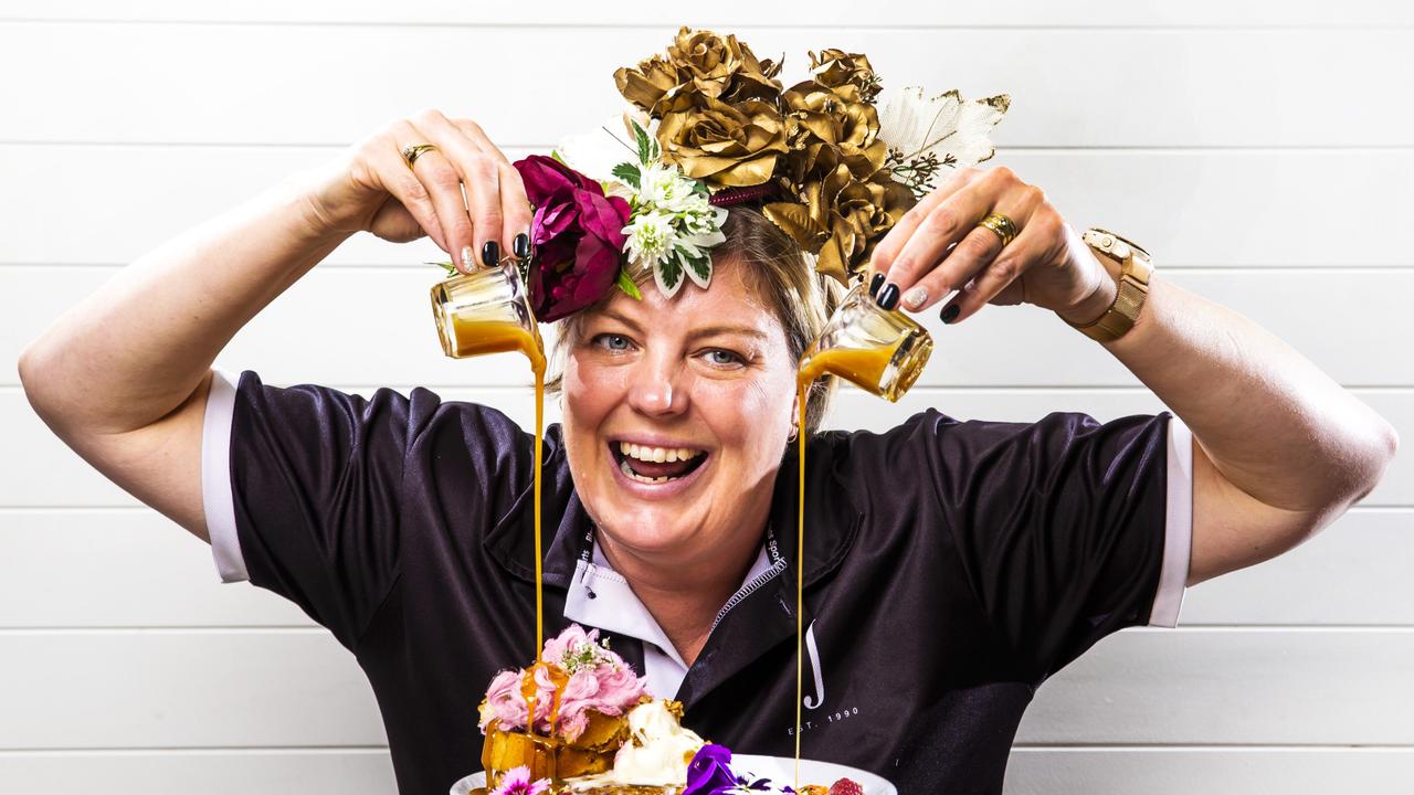 Rebecca Locker from Jillys Cafe with #trEATS item, the fairy floss french toast.