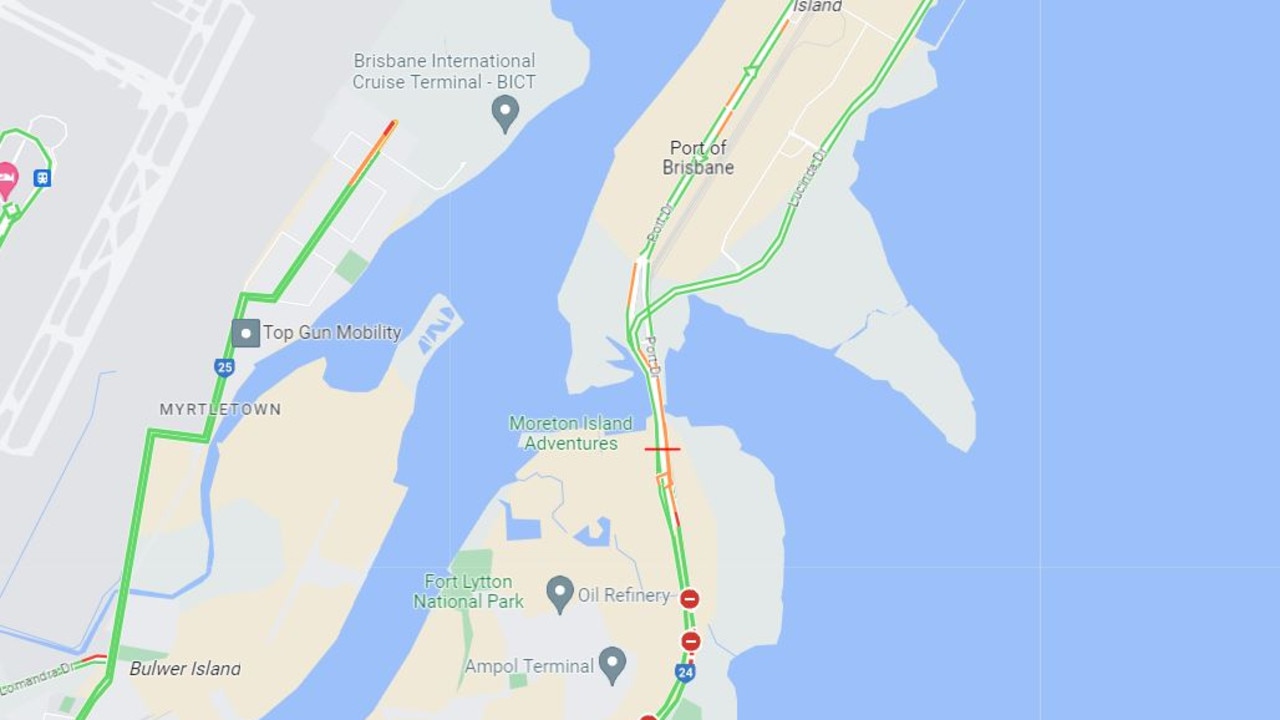 Truck drivers were frustrated by the second day of delays. Picture: Google Maps