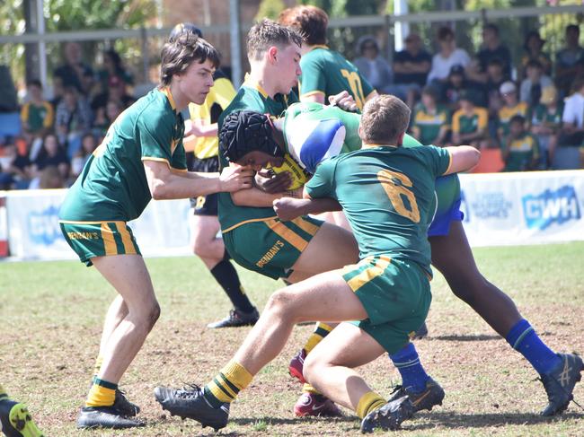 St Brendan College and The Cathedral College in the 9A grand final.