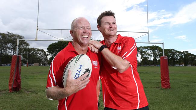 PBC school coaches Geoff Bagnall and Brad Davis. Picture Glenn Hampson