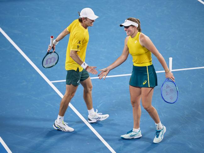 Alex de Minaur and Olivia Gadecki competing for Australia in this year’s United Cup. (Photo by Brett Hemmings/Getty Images)