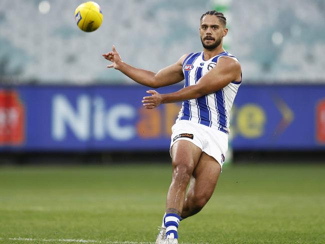 Hall is edging closer to 150 AFL games. (Photo by Daniel Pockett/AFL Photos/via Getty Images)