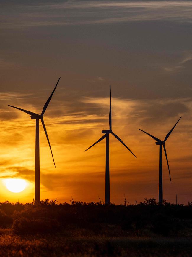 Wind turbines in Texas. Picture: Getty