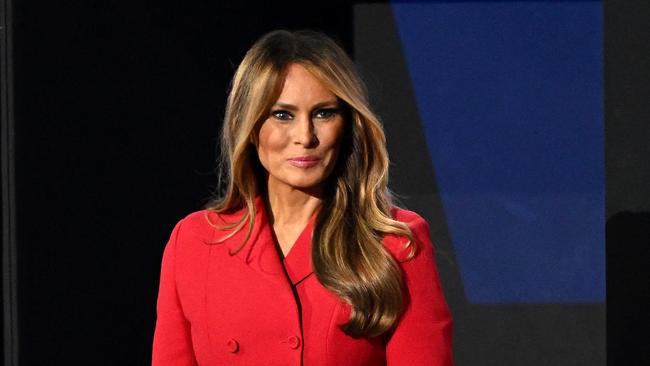 MILWAUKEE, WISCONSIN - JULY 18: Former first lady Melania Trump arrives on the fourth day of the Republican National Convention at the Fiserv Forum on July 18, 2024 in Milwaukee, Wisconsin. Delegates, politicians, and the Republican faithful are in Milwaukee for the annual convention, concluding with former President Donald Trump accepting his party's presidential nomination. The RNC takes place from July 15-18.   Leon Neal/Getty Images/AFP (Photo by LEON NEAL / GETTY IMAGES NORTH AMERICA / Getty Images via AFP)