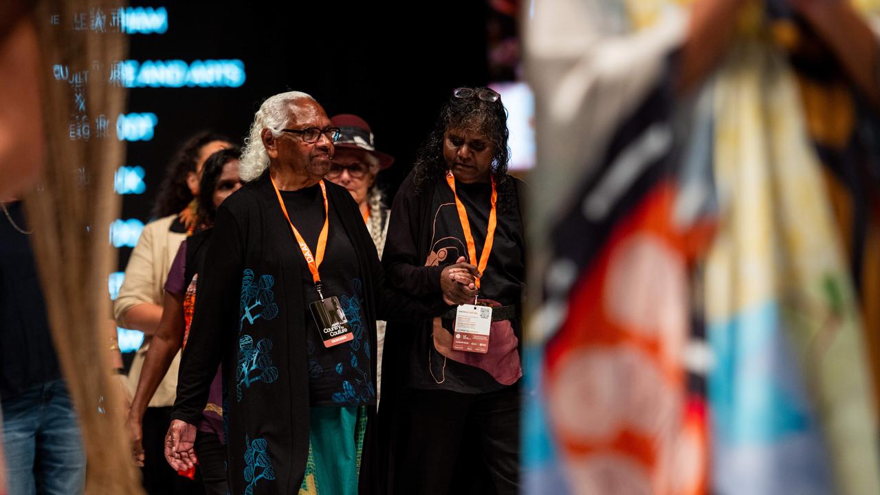 2024 Country to Couture at the Darwin Convention Centre showcases hand-designed First Nations fashion. Picture: Pema Tamang Pakhrin