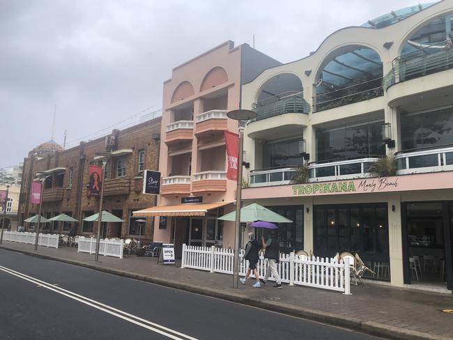 The properties at 41 and 42 North Steyne at Manly, linked to the Hotel Steyne, that will be redeveloped into a luxury shop-top apartment complex after a Land and Environment Court ruling on September 20. Picture: Jim O'Rourke