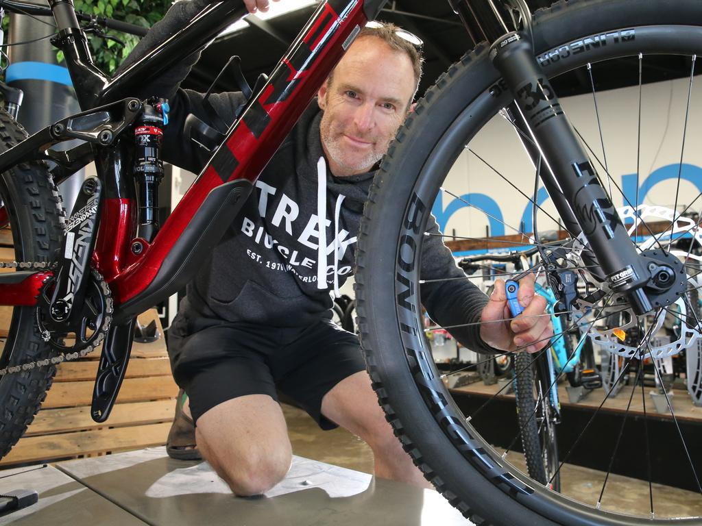 The owner of Geelong’s Hendry Cycles, Steve Draper, has said bikes have been walking, or rather wheeling, out the door. Picture: Peter Ristevski