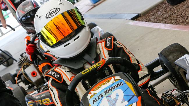 Karting driver Alex Ninovic. Picture credit: Ben Roehlen/Pace Images.