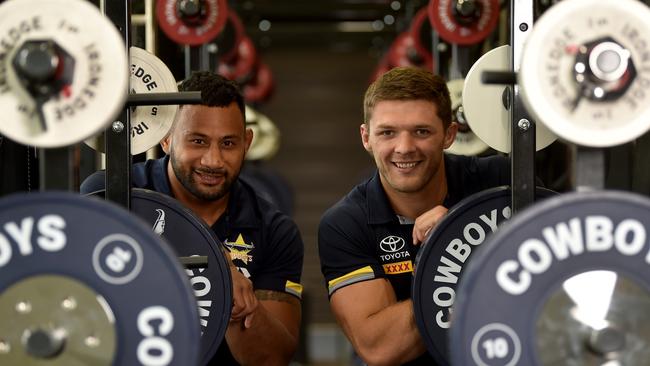 North Queensland gym freaks Francis Molo and Corey Jensen. Picture: Evan Morgan