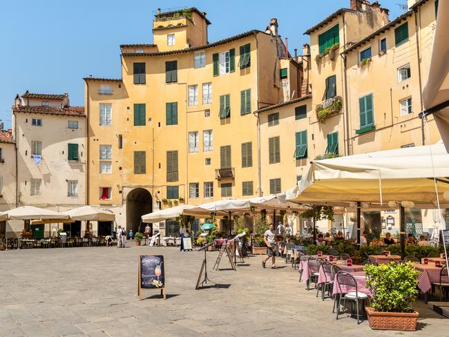 The amphitheatre square with restaurants and bars. Picture: iStock