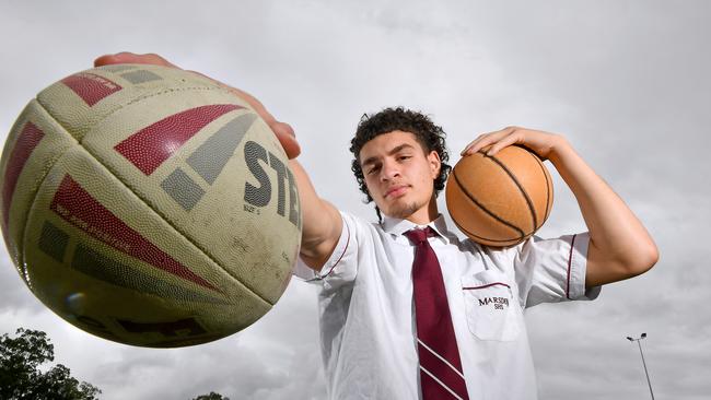 South Sydney signing Haizyn Mellars is a state under 18 rugby league and basketball representative. Picture, John Gass