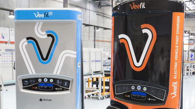 A Veefil electric vehicle charger. AAP Image/Richard Walker.