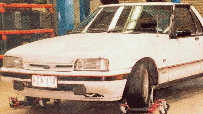 Mr Pezzano's white 1987 Ford ute. Picture: Supplied