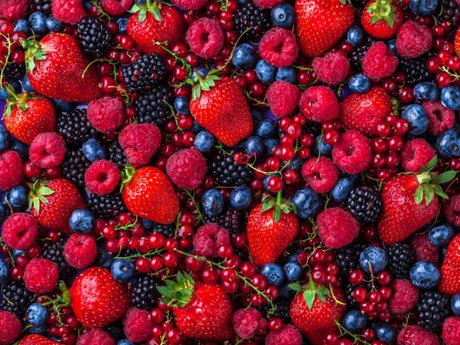 Make sure berries are arranged in a single layer on a baking tray before transferring them to an airtight container to freeze. Picture: Supplied