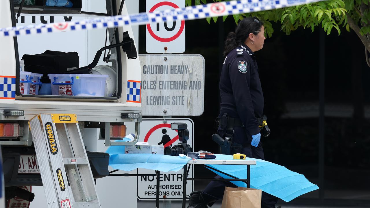 Forensic investigations continue at the scene. Picture: Liam Kidston