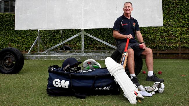 Barker College cricket coach Steve Thomlinson selected Healy as the first girl to play in NSW's private schools competition. Picture: Toby Zerna