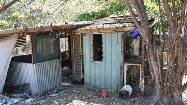 A shack at The Bend on the Coen River understood to be the usual residence of the accused at the time Allison Bernard went missing. Picture: Peter Carruthers