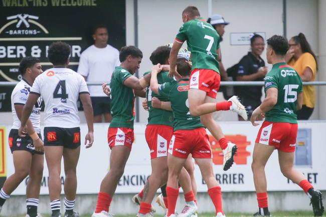 Connell Cup under-17s action between Wynnum Manly and Souths Logan. Picture: Steve Archer