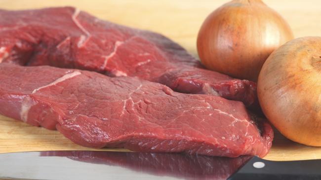 Raw steak and onions - Townsville Bulletin use only! - generic Taste.