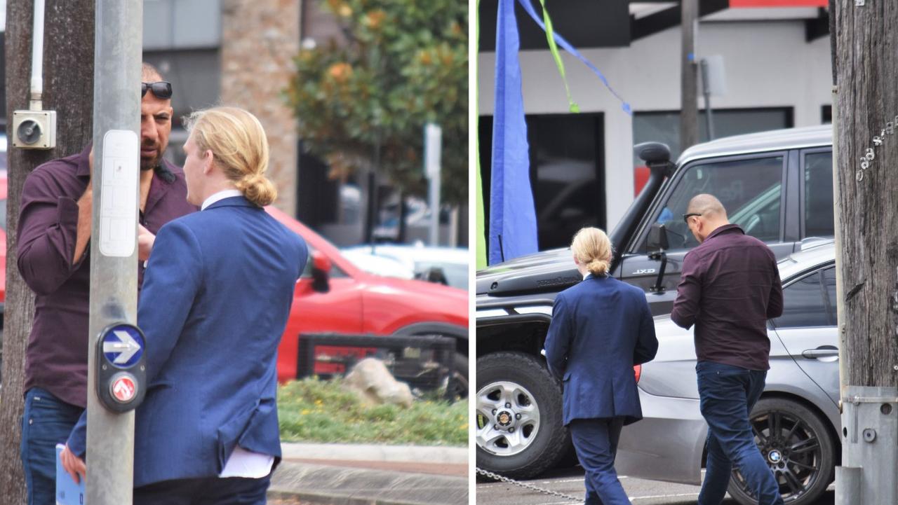 Restaurant owner Ramadan Elattar leaving the Toowoomba Courthouse with his lawyer on Thursday morning, February 23. Picture: News Regional Media