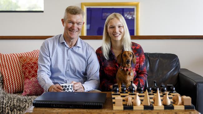 Jess Picton-Warlow with dad Thomas Picton-Warlow. Picture: Jessica Wyld