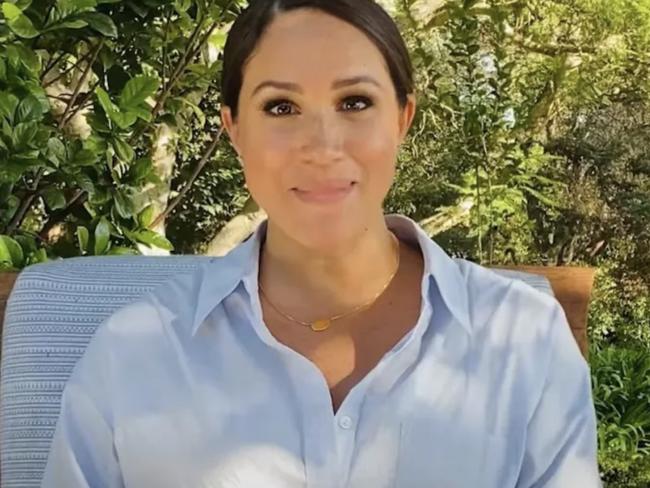 Meghan emerges in rare video