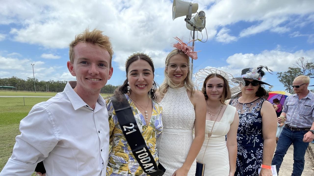 This group was having a ball at the Torbanlea Picnic Races.