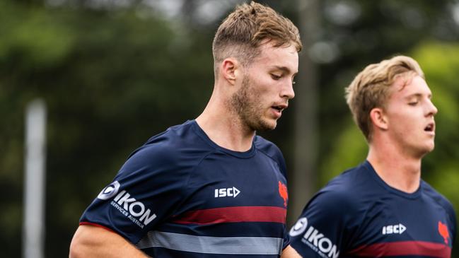 Young half Sam Walker will also miss out on the Roosters first trial. Picture: Roosters Digital