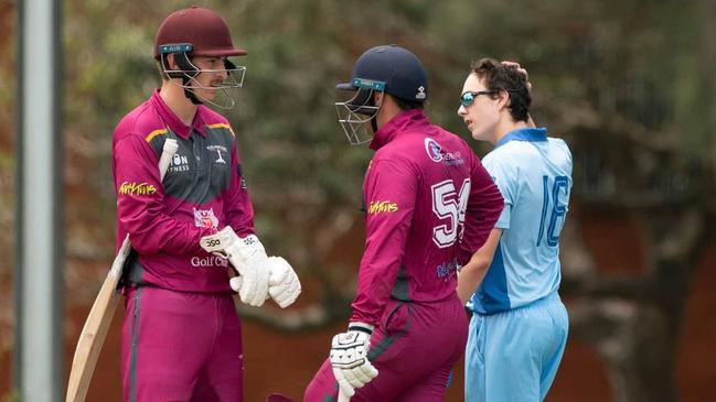 (L-R) Cooper Maddinson and Ethan Debono will be eager for more runs as Wollongong District Cricket Club push towards NSW Community Cup glory. Photo: Adam Lindberg Design