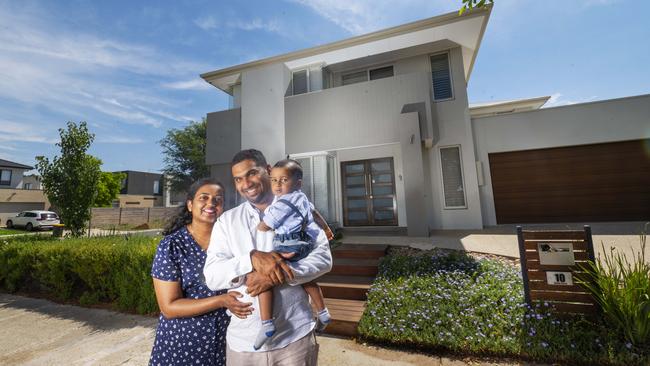 Werribee residents Bhavani Mohan and Hariprasath Ravi would not have been able to nab such a large house in most other parts of the city. Picture: Rob Leeson