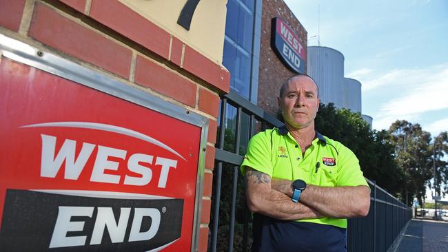 Brewery technician Adrian Radny is devastated that West End Brewery will close next year. Picture: Tom Huntley