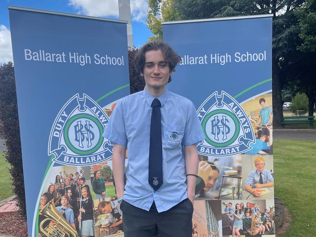 Ballarat High School Dux James Sharp.