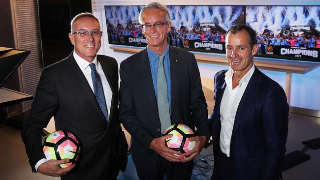 FFA CEO, David Gallop announcing FFA’s new free-to-air TV deal. Photo. Phil Hillyard
