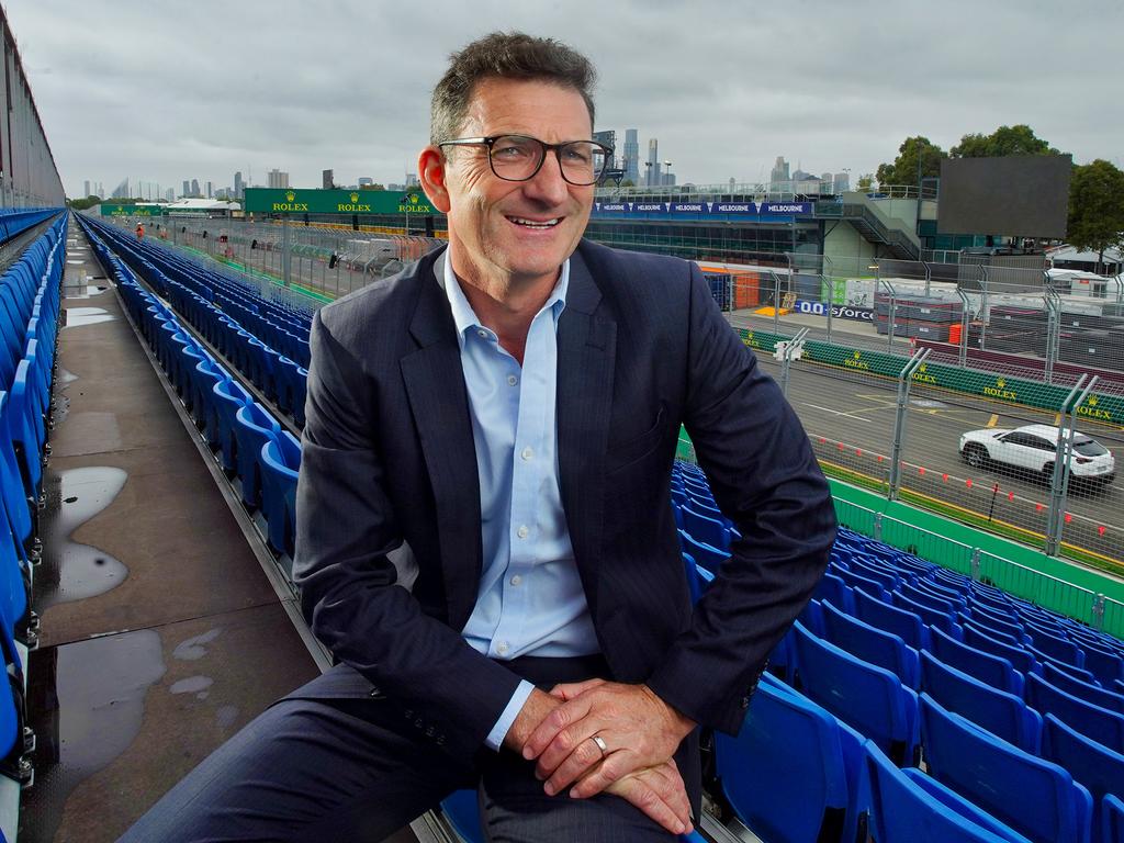 Travis Auld says the Australian Grand Prix Corporation and AFL try and work together. Picture: Luis Enrique Ascui