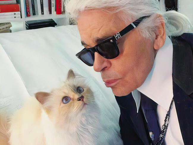 Karl Lagerfeld and his cat