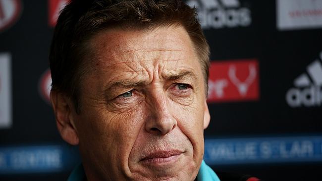 Essendon is not playing the football coach Mark Thompson exudes. Picture: Colleen Petch.