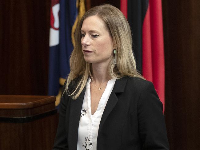 Labor leader Rebecca White during Question Time in State Parliament. Picture Chris Kidd