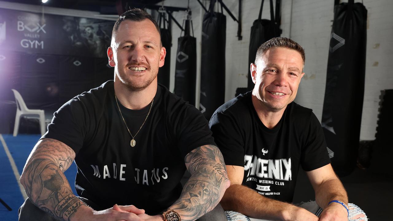 Marty Cornish with boxer Michael Katsidis. Picture: Liam Kidston