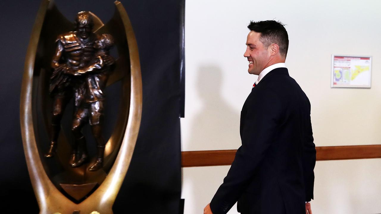 Cooper Cronk is struggling to overcome a shoulder injury in time for the grand final. (Photo by Cameron Spencer/Getty Images)