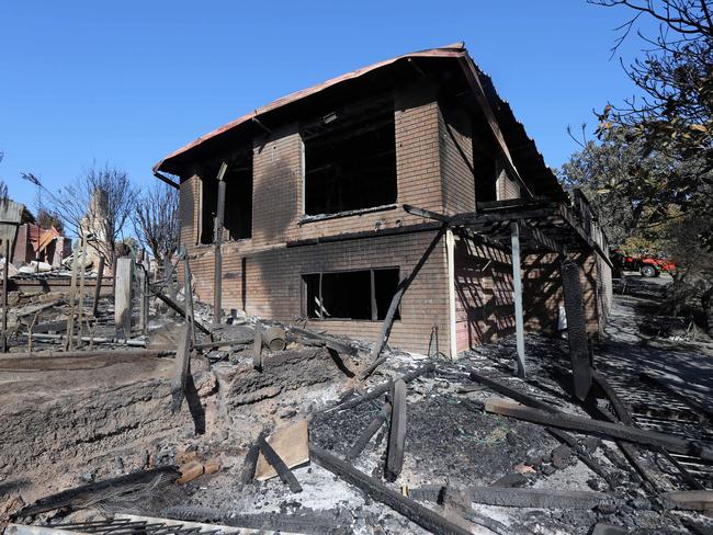 What’s left of the home at 63 Dilkera Rd, Tathra. Picture Gary Ramage